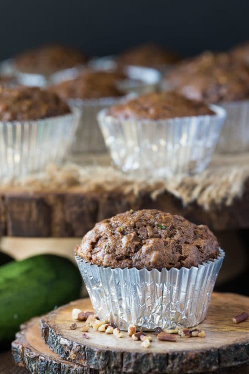 Chocolate Zucchini Muffins with Pecans The Bewitchin' Kitchen