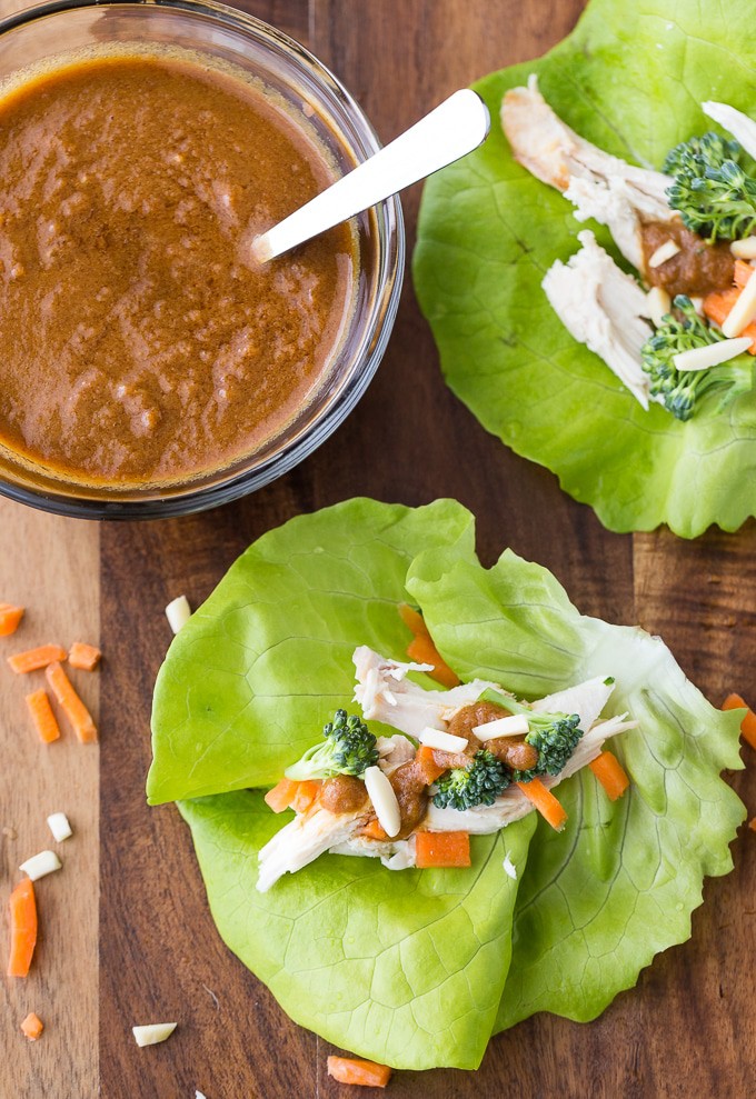 Paleo Thai Chicken Lettuce Wraps | The Bewitchin' Kitchen