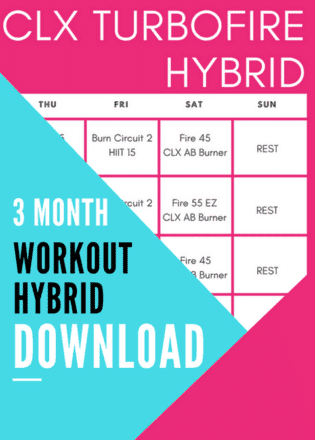 Download the 3 month workout calendar Turbo Fire and ChaLEAN Extreme Hybrid. Great for weight loss and building strength.