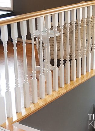 Quick Stair Spindle Makeover with Country Chic Paint