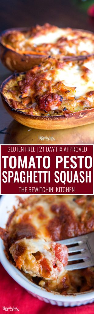 Tomato Pesto Spaghetti Squash Bake | The Bewitchin' Kitchen