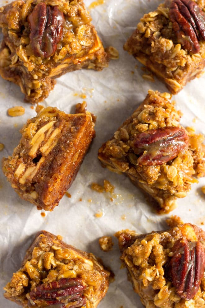 Gluten Free Caramel Apple Crumble Pie Squares | The Bewitchin' Kitchen