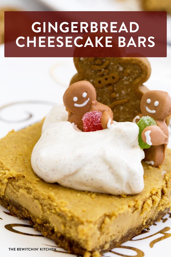 Gingerbread Cheesecake Bars | The Bewitchin' Kitchen