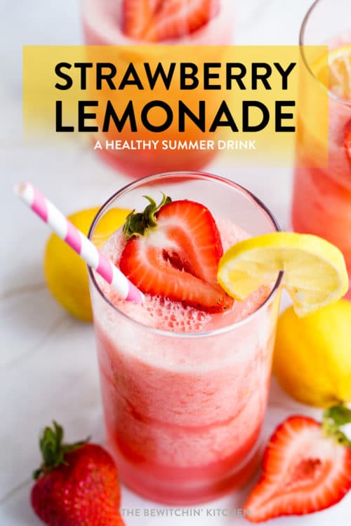 Blended Strawberry Lemonade | The Bewitchin' Kitchen