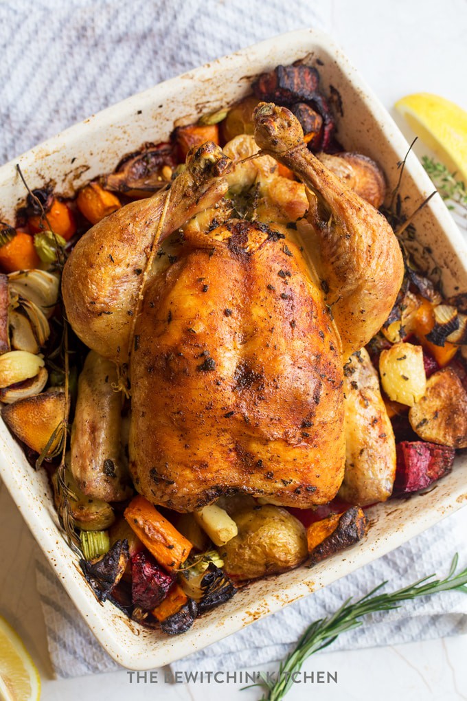 Lemon Garlic Roast Chicken and Vegetables | The Bewitchin' Kitchen