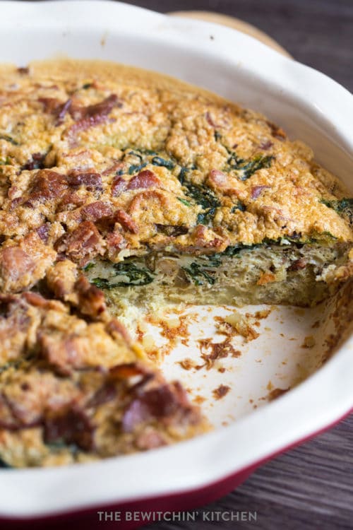 Spinach Bacon Quiche (Whole30) | The Bewitchin' Kitchen