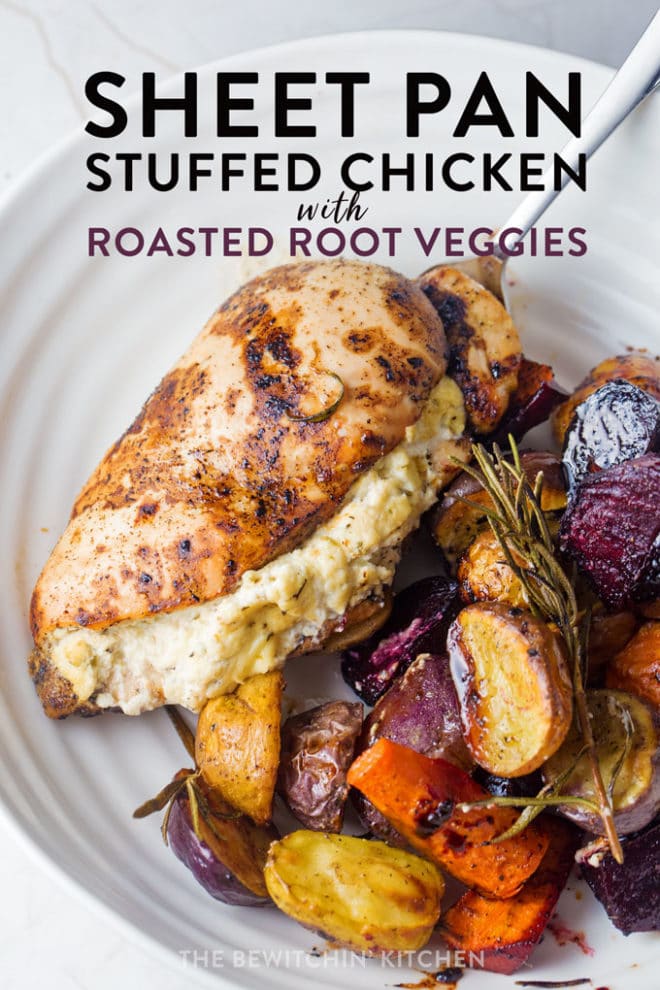 Sheet Pan Stuffed Chicken Breasts with Roasted Root Vegetables | The ...