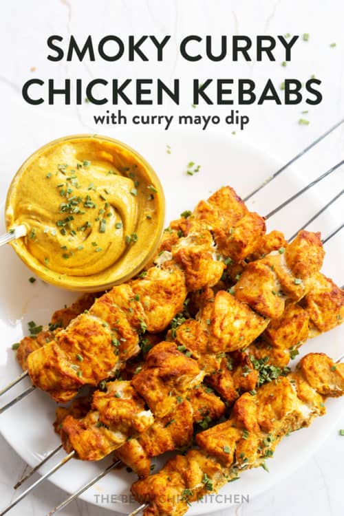 Smoky Curry Chicken Kebabs | The Bewitchin' Kitchen