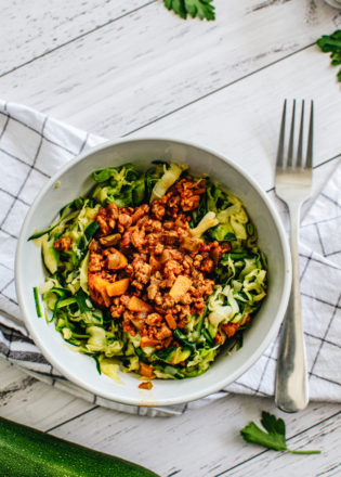 Zucchini Noodles with Bolognese Sauce