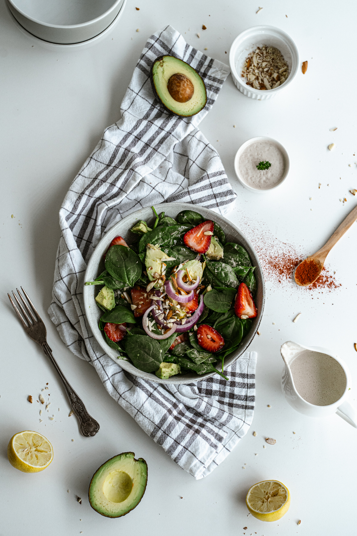 Strawberry Spinach Salad With Sunflower Seed Dressing Recipe | The ...