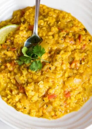 Instant Pot Coconut Curry Lentil Soup 