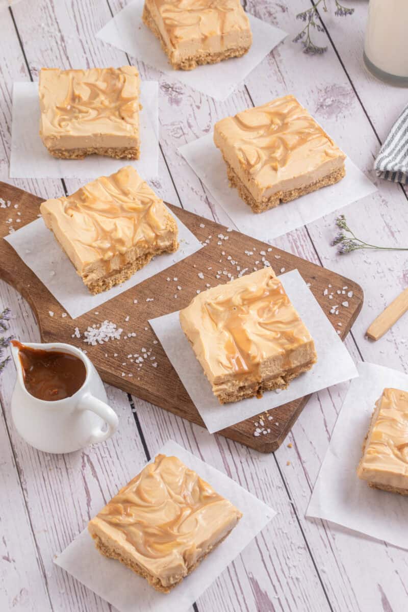 dulce de leche cheesecake bars