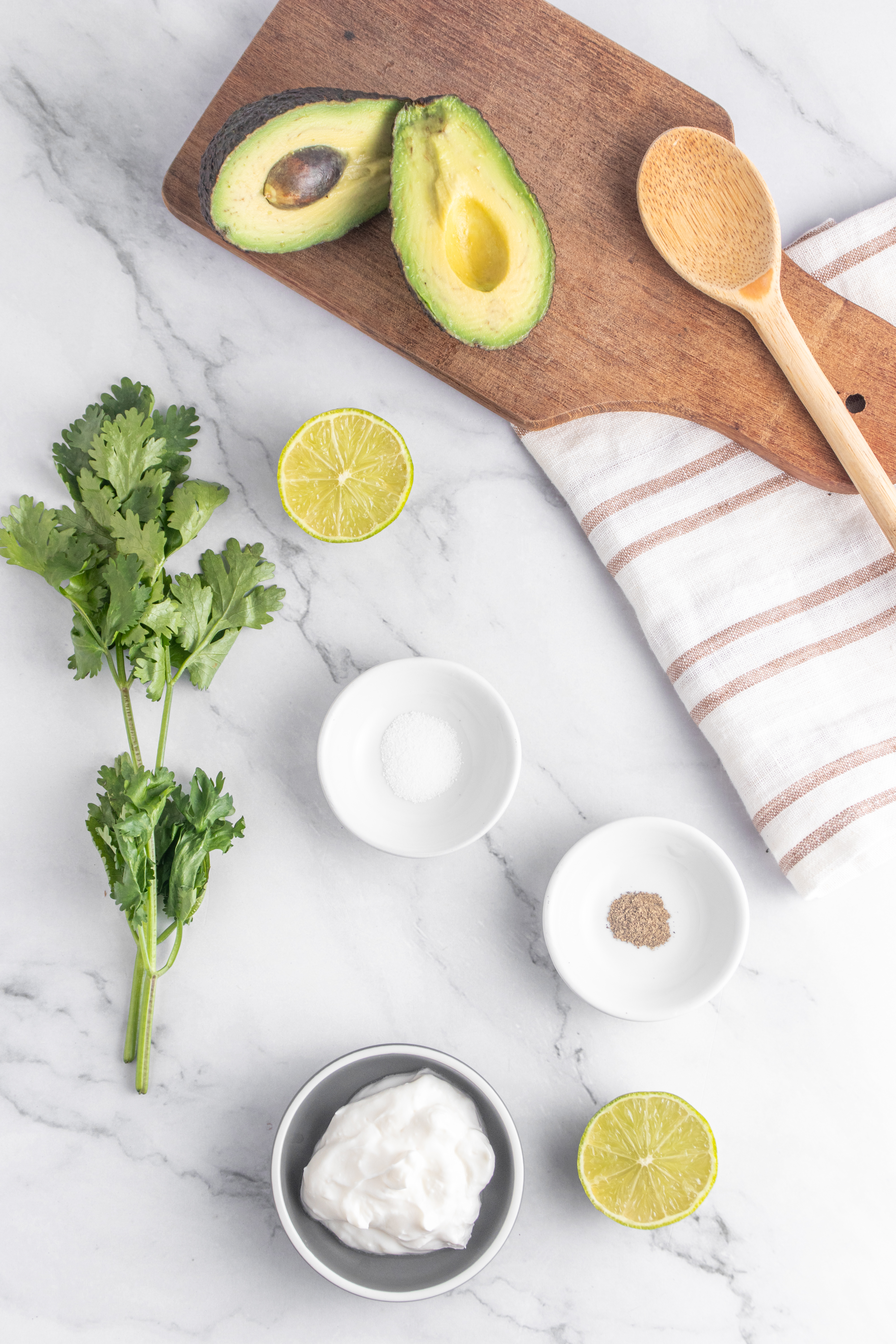 ingredients for avocado crema