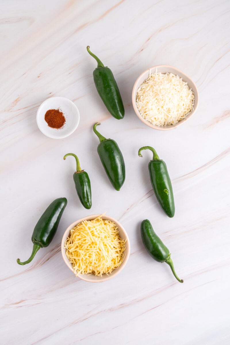 keto cheese chips ingredients with jalapenos