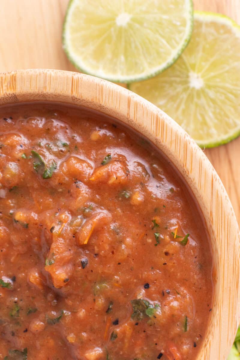 roasted tomato salsa with limes